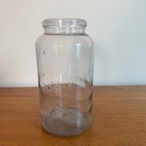 ECONOMY KERR Antique Canning Jar Clear Glass Quart Jar Made in‎ Portland, Oregon